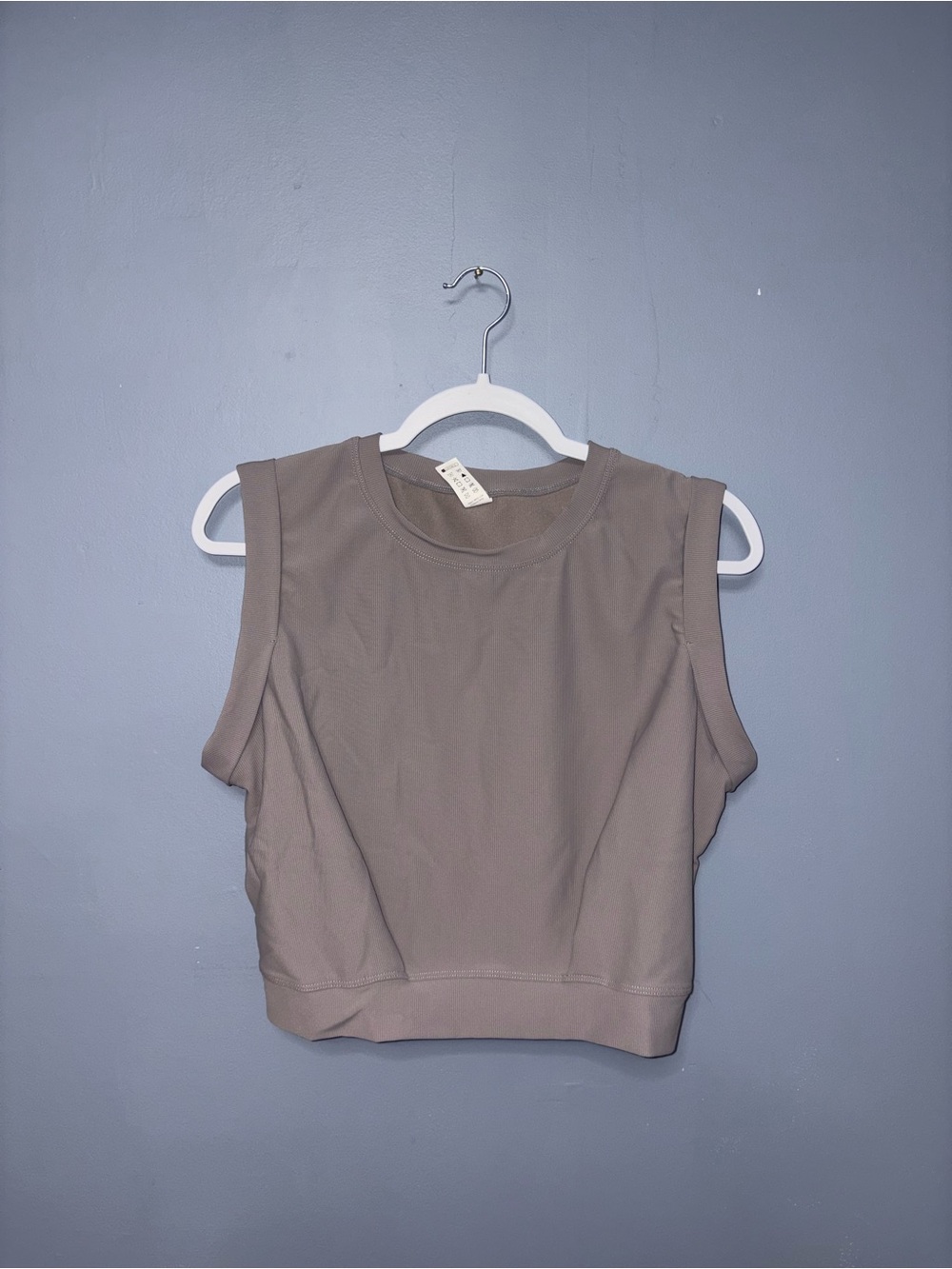 Halara | Gray Ribbed Top | Size Medium